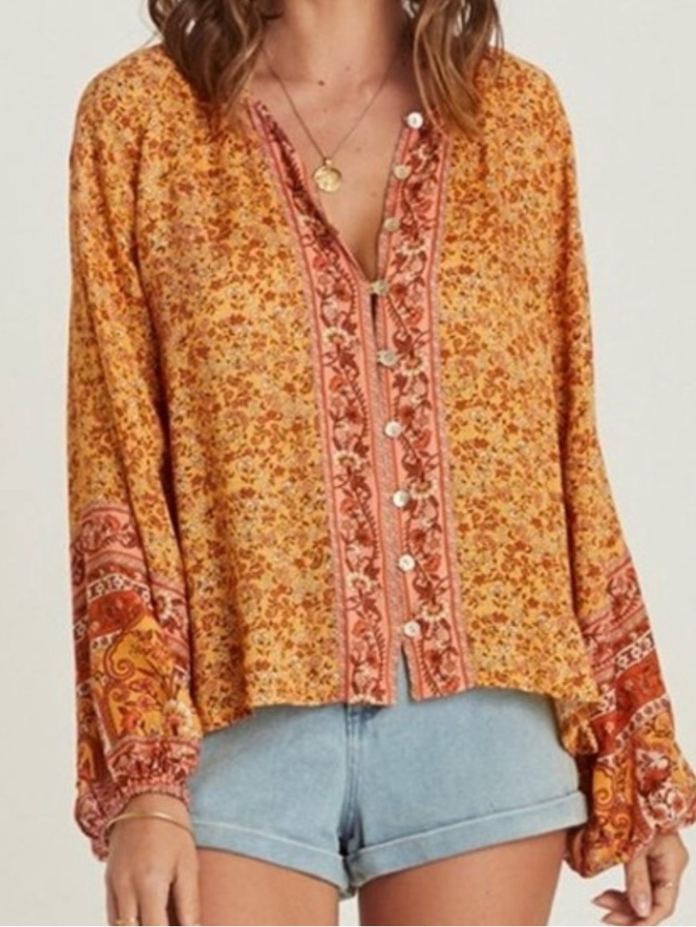 Arnhem Island Blouse in Mimosa AU8